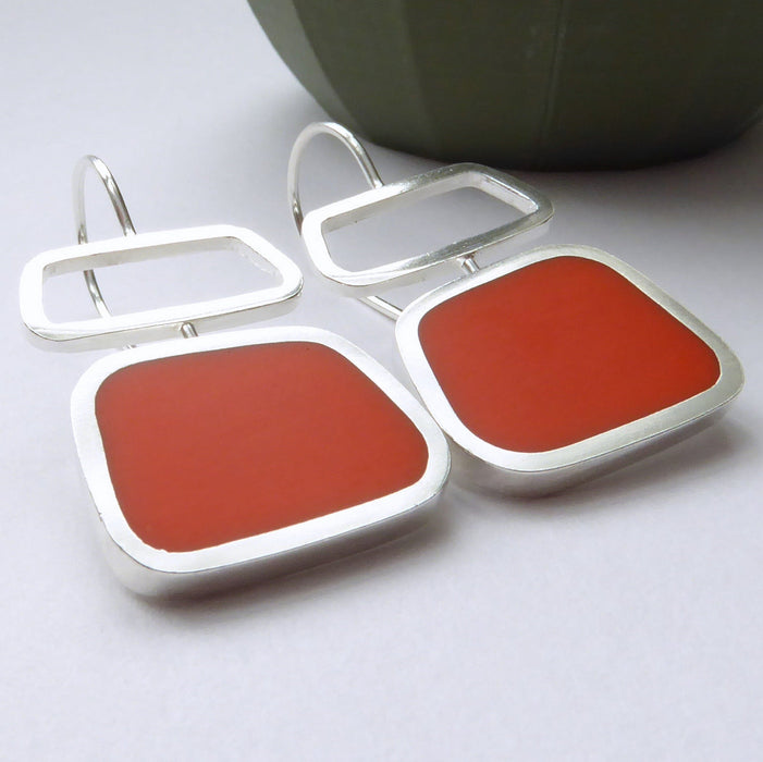 Colourblock Wide Drops, orange (ST404)