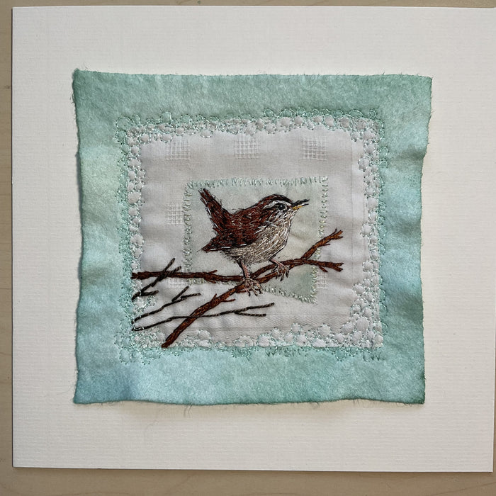 'Wren' unframed embroidery (LW329)