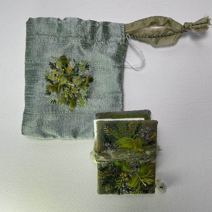 Birds and Lichen Concertina Book and Bag (LW312)