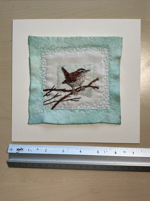 'Wren' unframed embroidery (LW329)