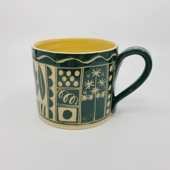 'Engraved' mug, green, large (AH577B)