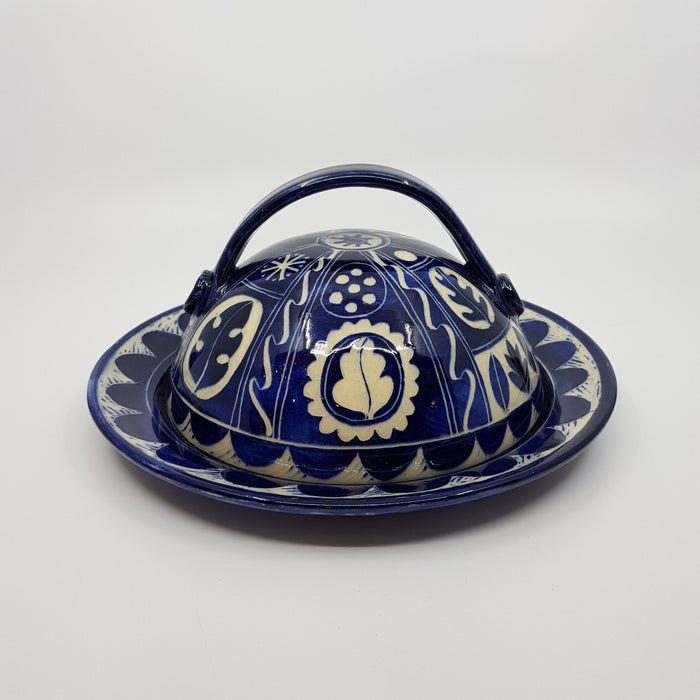 'Engraved' Cheese Dish & Cover (AH617)