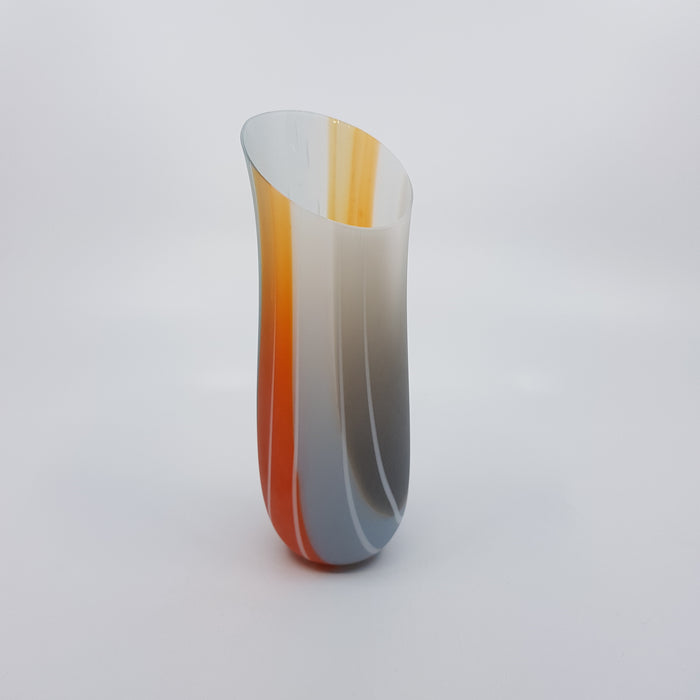 Vessel, orange/blue/grey, four stripe (BM06)