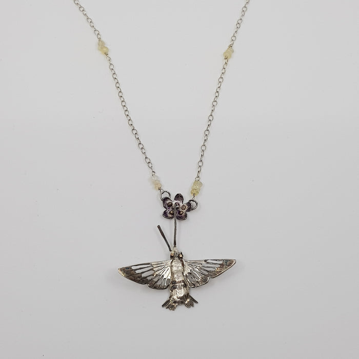 Hummingbird Hawk Moth necklace (ED230)