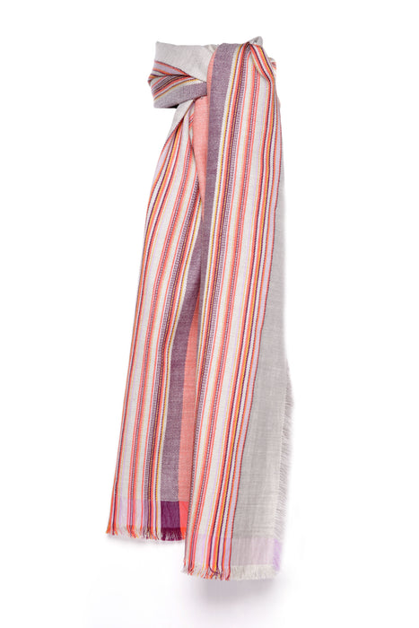 'Antoinette' handwoven cotton scarf (HF08)