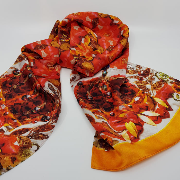 'Poetic Empire' silk scarf (JK95A)