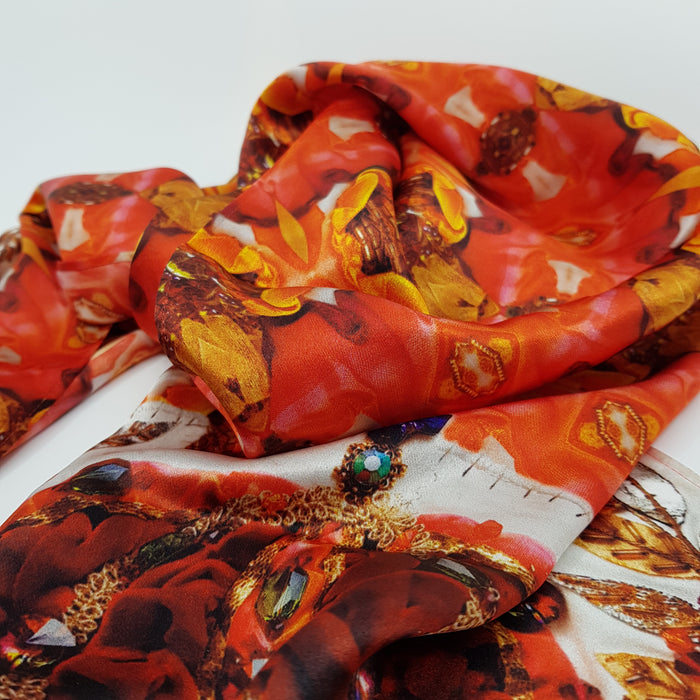 'Poetic Empire' silk scarf (JK95A)