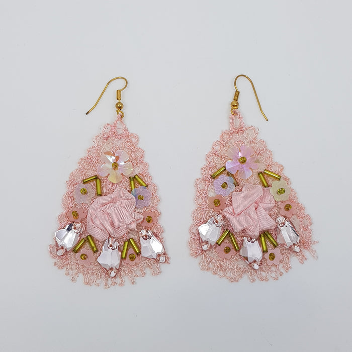 Large Pink earrings (JK117)