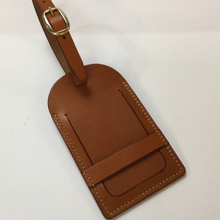 Luggage Tag in Tan Hide (MAM179)
