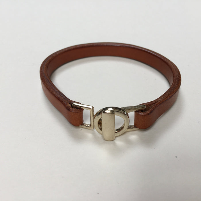 Leather Bracelet/Cuff, brown (MAM267)