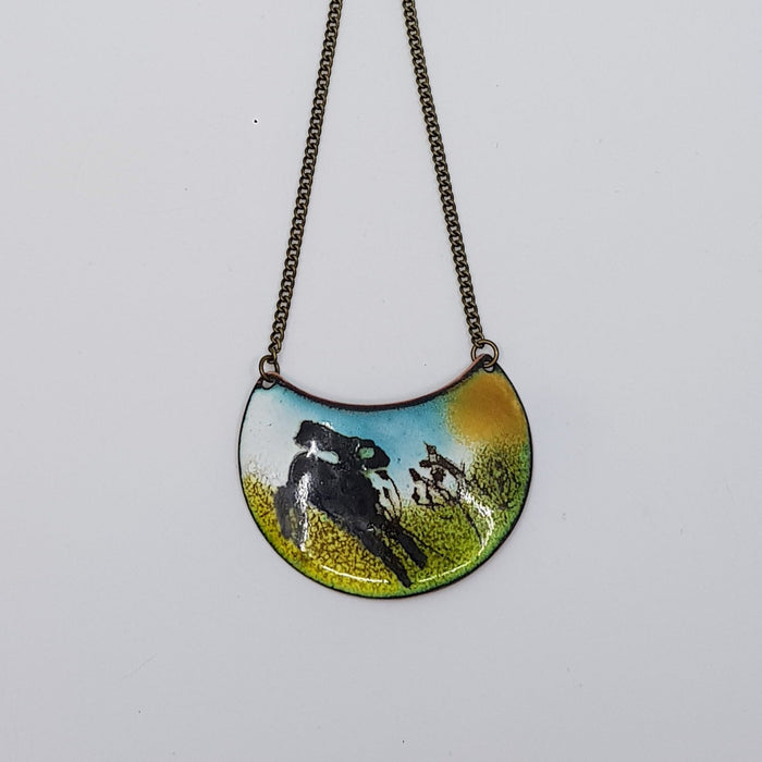 Hare and Grass pendant (SD344A)