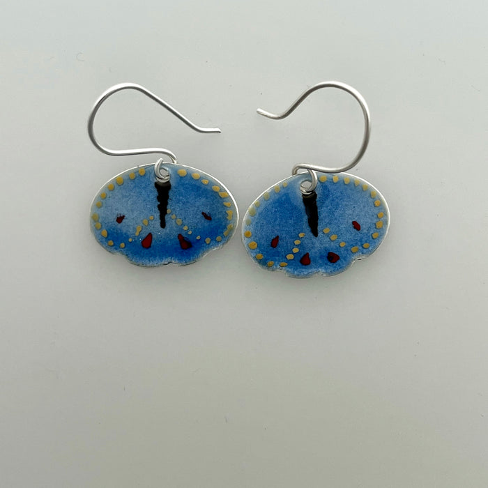 Butterfly earrings, blue (SD347L)