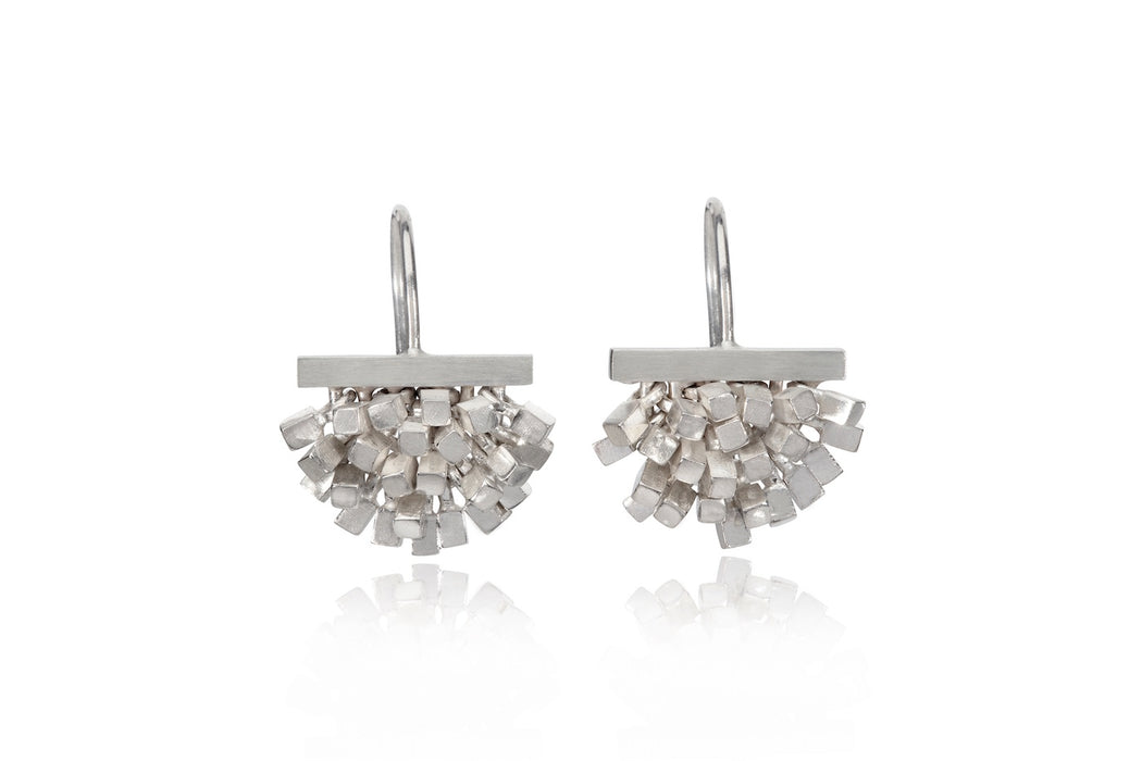 Firecracker earrings, silver (SJP085)