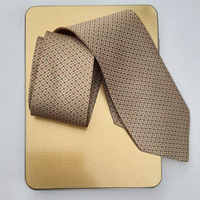 Geometric Print Tie in Gift Tin (SBR09)